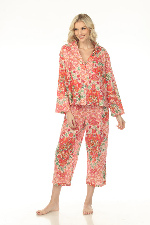 Johnny Was Mariposa Floral Cotton Sleep Set MS0625-M