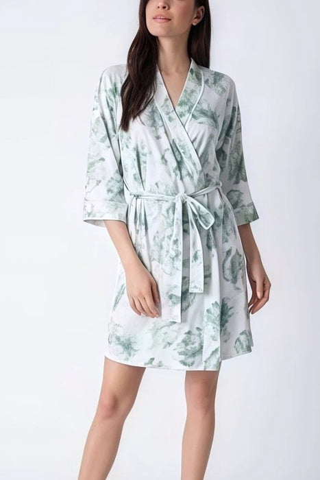 PJ Salvage Ivory Hawaiian Lotus Robe ROHLR