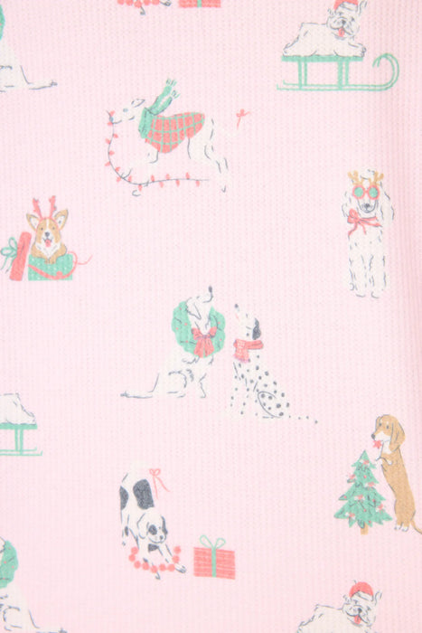PJ Salvage Peace & Pawlidays Dog Print Pajama Set RVPELS/RVPEP1