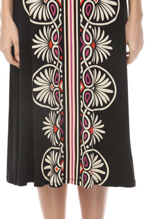 Johnny Was JWLA The Janie Favorite Short Sleeve Mock Neck Dress R34825-1K