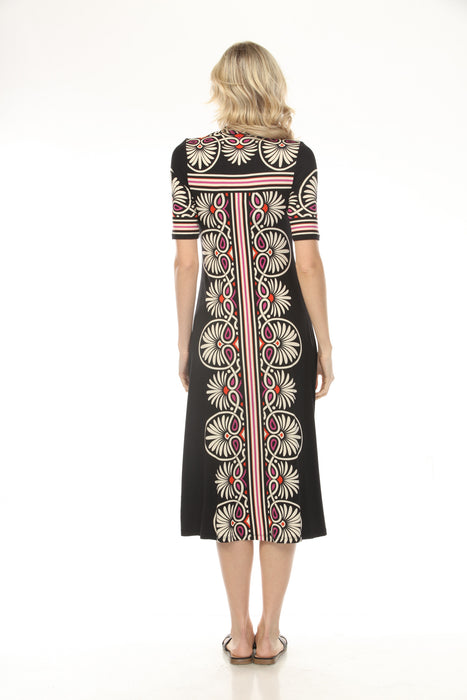 Johnny Was JWLA The Janie Favorite Short Sleeve Mock Neck Dress R34825-1K