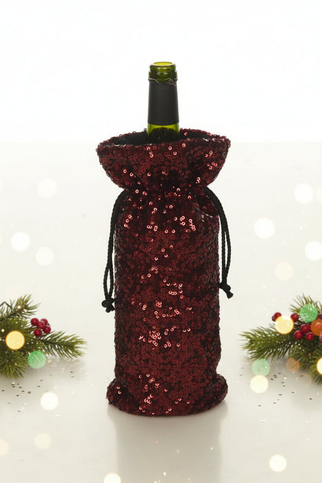 Johnny Was Burgundy Holiday Sequin Wine Tote RH8622AO
