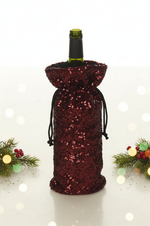 Johnny Was Burgundy Holiday Sequin Wine Tote RH8622AO
