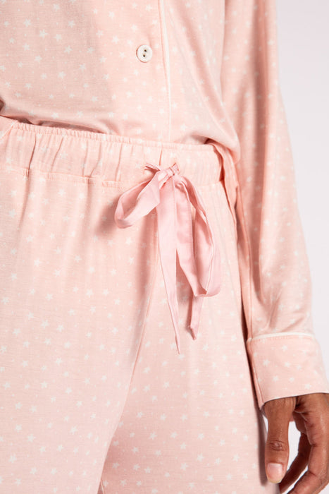 PJ Salvage Pink Tint Love and Lace Pajama Set RNLLST1