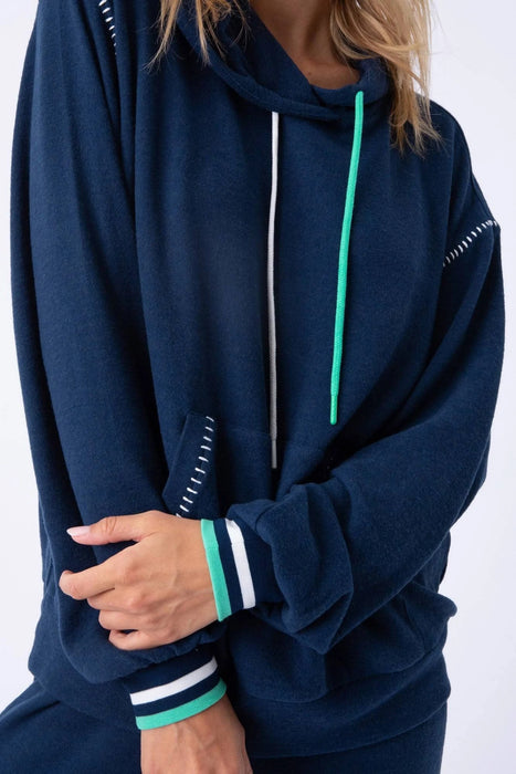 PJ Salvage Navy Ocean Breeze Lounge Hoodie RNOBHD