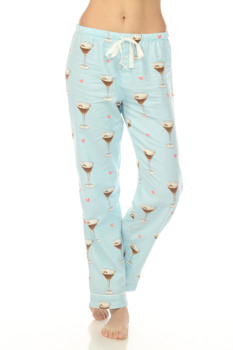 PJ Salvage Ice Blue Espresso Martini Flannel Pajama Set RP8FLPJ