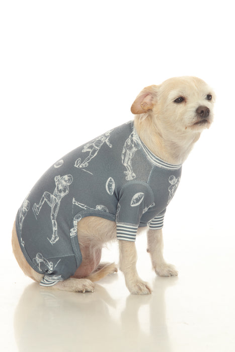PJ Salvage Charcoal Game Day Dog Pajama RP8FLPJ