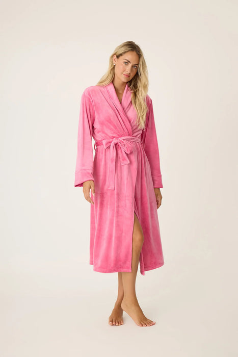 PJ Salvage Navy/Fuchsia Velvety Velour Robe RPVVR
