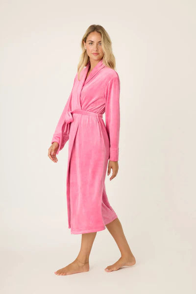 PJ Salvage Navy/Fuchsia Velvety Velour Robe RPVVR