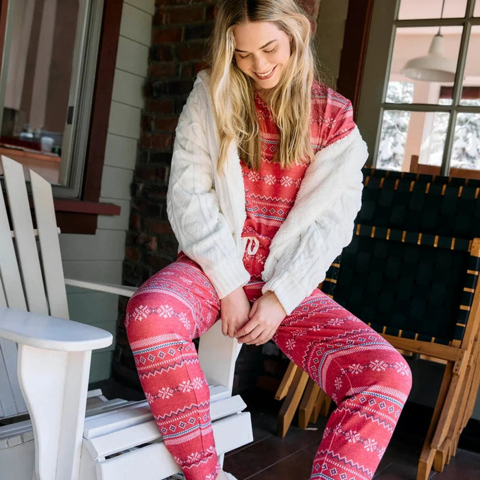 PJ Salvage Red Snowflake Kisses Pajama Set RQSKLS1/RQSKP1