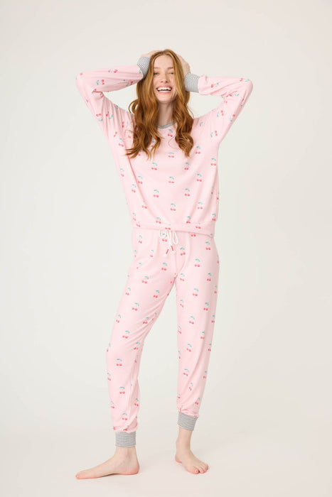 PJ Salvage Ballet Pink Life is Sweet Pajama Set Plus Size RRLSST