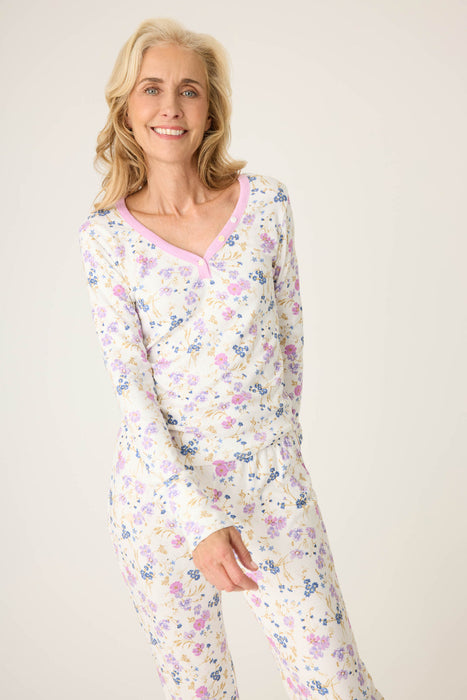 PJ Salvage Ivory Floral More Amour Long Sleeve Top RRMALS 