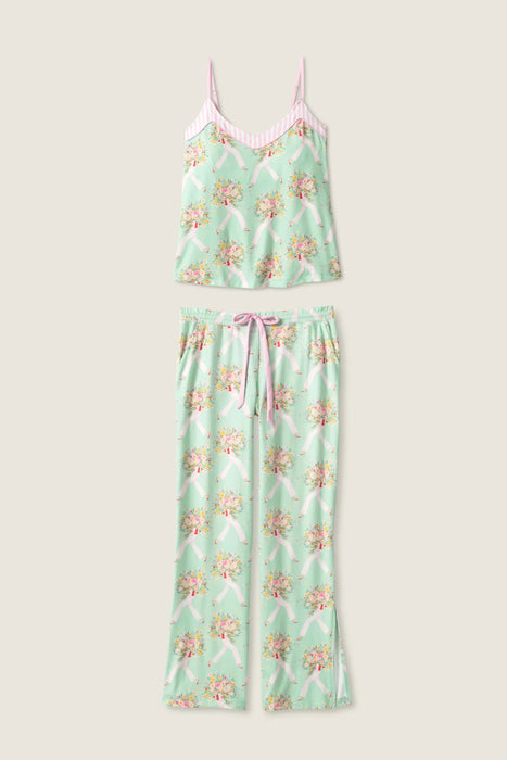 PJ Salvage Bright Mint Adrian Valencia x PJ Salvage Floral PJ Set RSAVST