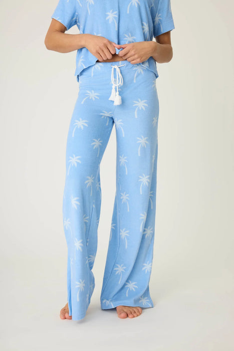 PJ Salvage Bright Blue Cabana Paradise Palm Print Pajama Set RSCDLS1/RSCDP