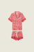 PJ Salvage Deep Rose Lazy Days Floral Modal Pajama Set RSLDST1