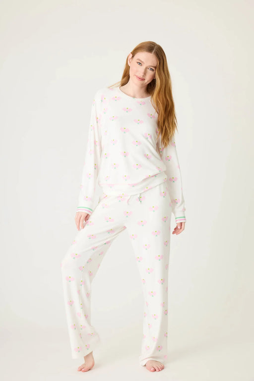 PJ Salvage Ivory Peachy Party Long Sleeve 2-Piece Pajama Set RSPPLS/RSPPP1