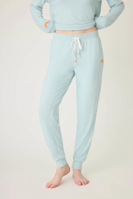 PJ Salvage Sunshine On My Mind Long Sleeve Loungewear Set RSSMLS2/RSSMP4- DUSTY BLUE
