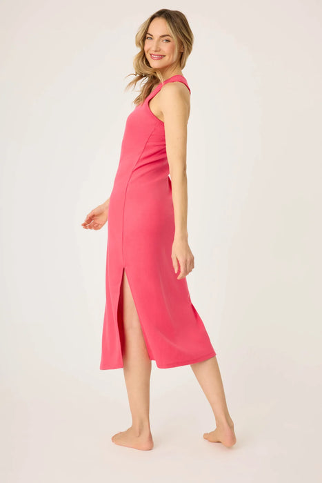 PJ Salvage Raspberry Tropical Dreams Solid Midi Dress RSTDD