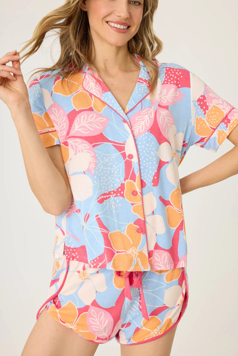 PJ Salvage Tropical Dreams Floral Pajama Shorts Set RSTDT1/RSTDS1