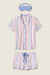 PJ Salvage Bayside Dreams 3-Piece Striped PJ Short Set RUBDPJ