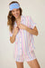PJ Salvage Bayside Dreams 3-Piece Striped PJ Short Set RUBDPJ
