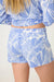 PJ Salvage Deep Blue Bayside Dreams Tropical Print Tank Top Pajama Set RUBDTK/RUBDS