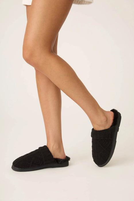 PJ Salvage Chenille Cable Knit Slippers RUCLSL