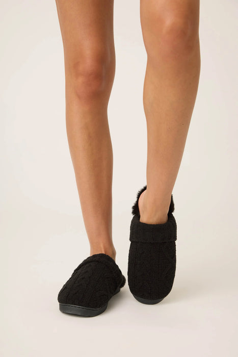 PJ Salvage Chenille Cable Knit Slippers RUCLSL