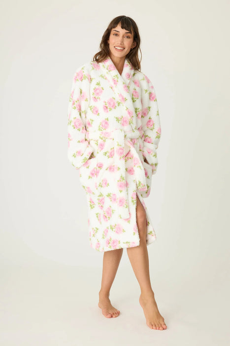 PJ Salvage Ivory Let's Get Cozy Floral Print Robe RUCOR