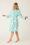 PJ Salvage Light Mint Let's Get Cozy Star Print Robe RUCOR