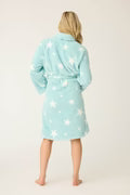 PJ Salvage Light Mint Let's Get Cozy Star Print Robe RUCOR