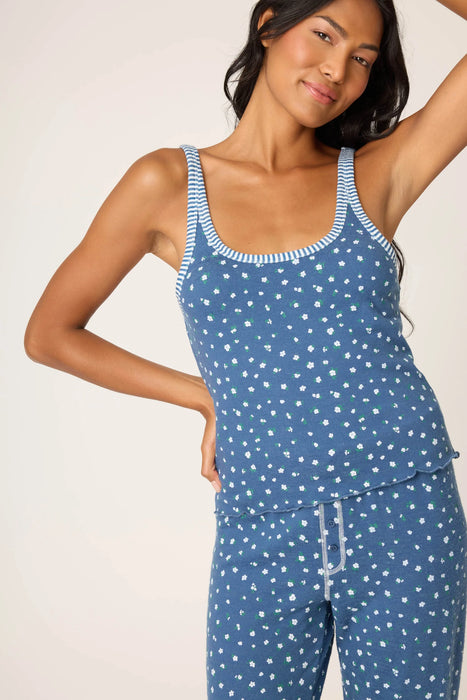 PJ Salvage Cozy Life Ditsy Floral Tank Shorts PJ Set RUCZTK2/RUCZS2