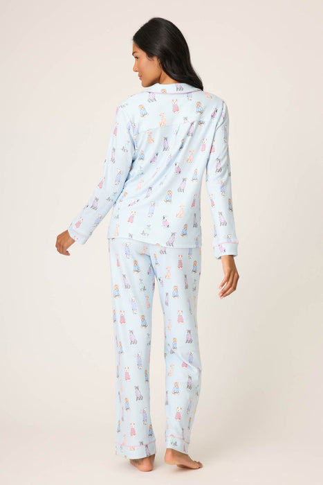 PJ Salvage Blue Haze Doggone Cold Dog Print Pointelle Pajama Set RUDCPJ