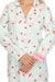 PJ Salvage Light Mint Ma Cherie Cherry Print Flannel Nightshirt Lounge Set RUFLNS/RUFLP