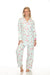 PJ Salvage Light Mint Ma Cherie Cherry Print Flannel Nightshirt Lounge Set RUFLNS/RUFLP