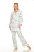 PJ Salvage Light Mint Ma Cherie Cherry Print Flannel Nightshirt Lounge Set RUFLNS/RUFLP