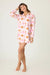 PJ Salvage Pink Brunch Club Breakfast Print Flannel Nightshirt RUFLNS