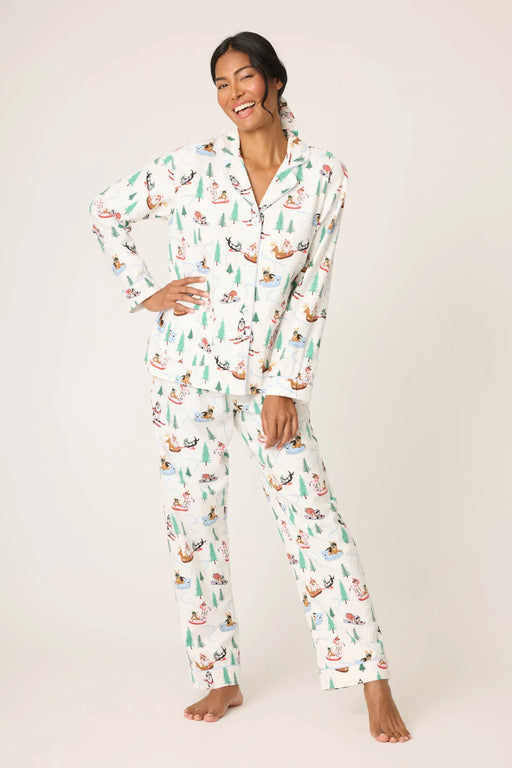PJ Salvage Sleigh All Day 3-Piece Flannel PJ Set RUFLPJ