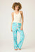PJ Salvage Turquoise This Is How I Roll Dog Print Flannel Pants RUFLP