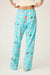 PJ Salvage Turquoise This Is How I Roll Dog Print Flannel Pants RUFLP