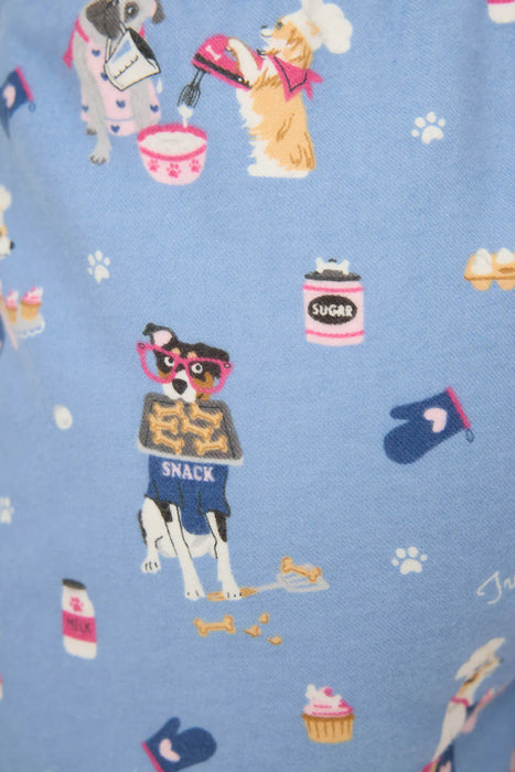 PJ Salvage Baked Woof Love Dog Print Flannel Shorts RUFLS1