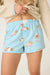 PJ Salvage Ice Blue Beary Cute Bear Print Flannel Shorts RUFLS