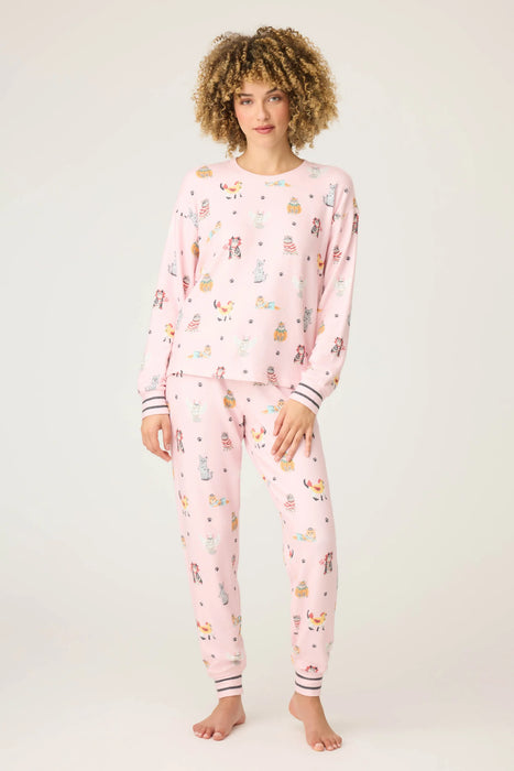PJ Salvage Feline Spooky Halloween Cat Print PJ Set RUFSLS1/RUFSP