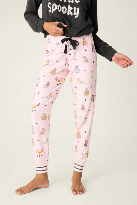 PJ Salvage Feline Spooky Halloween Cat Print PJ Set RUFSLS1/RUFSP