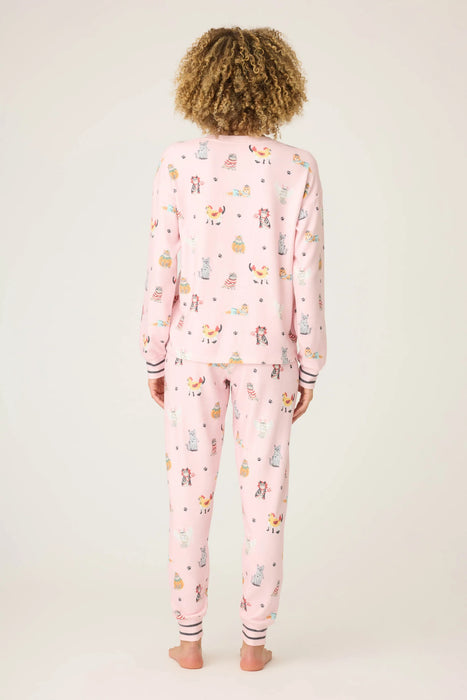 PJ Salvage Feline Spooky Halloween Cat Print PJ Set RUFSLS1/RUFSP
