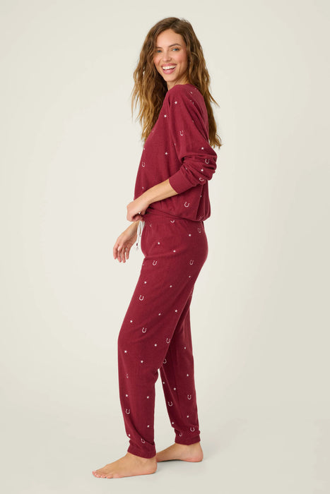 PJ Salvage Hold Your Horses Fleece Loungewear Set RUHYLS/RUHYP2