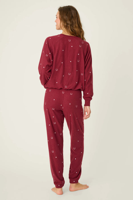 PJ Salvage Hold Your Horses Fleece Loungewear Set RUHYLS/RUHYP2