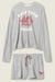 PJ Salvage Dark Heather Grey Hold Your Horses Horse Print  Short PJ Set RUHYST