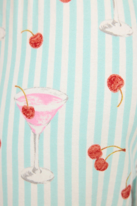 PJ Salvage Ma Cherie Cherry Print Flannel Pants RUFLP