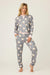 PJ Salvage Charcoal Love You A Latte Coffee Print Log Sleeve Pajama Set RULTLS1/RULTP